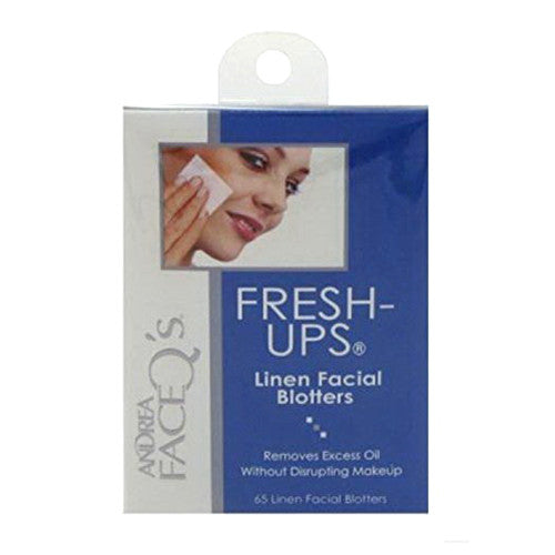 Andrea Face Qs Fresh Ups Linen Facial Blotters, 65 Ea